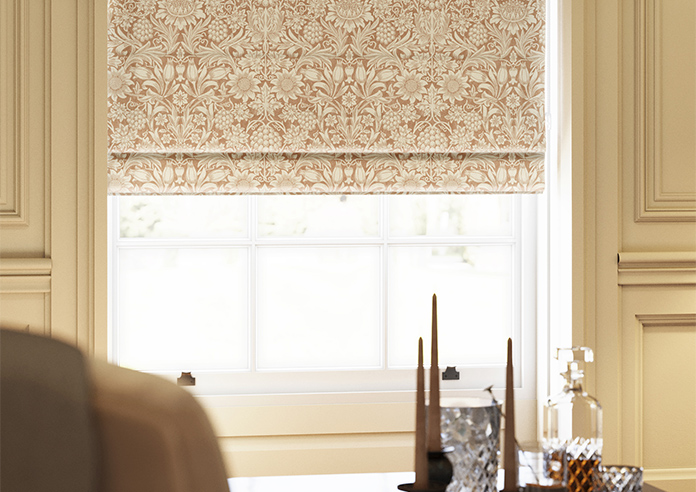 William Morris At Home Sunflower, Madder - Twist&Fit Roman Blind - Image 5